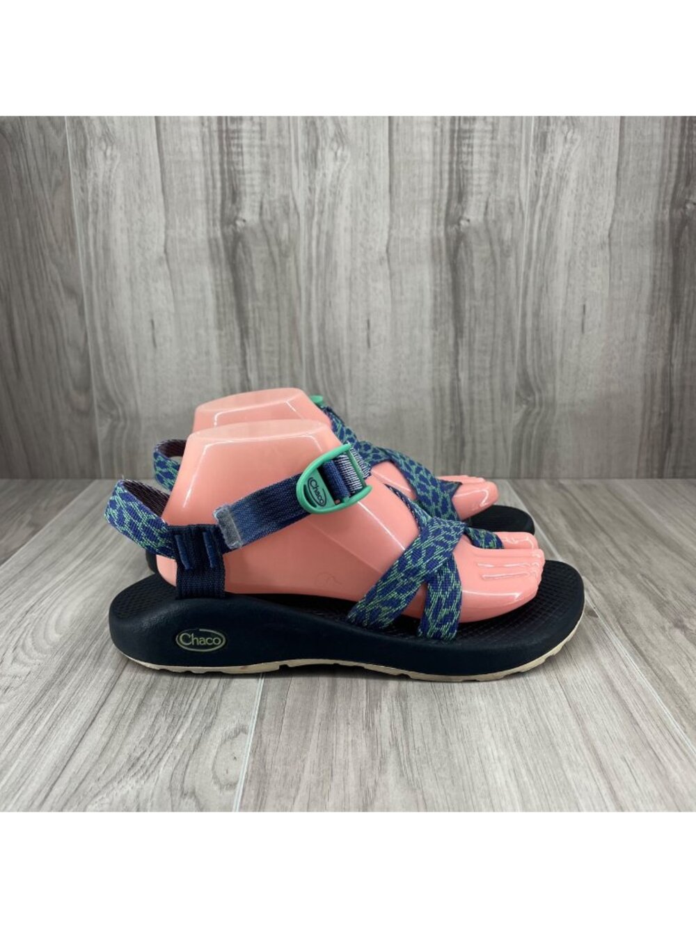 Chaco Sandals Womens 9 Blue Nylon Adjustable Strap Outdoor Shoes